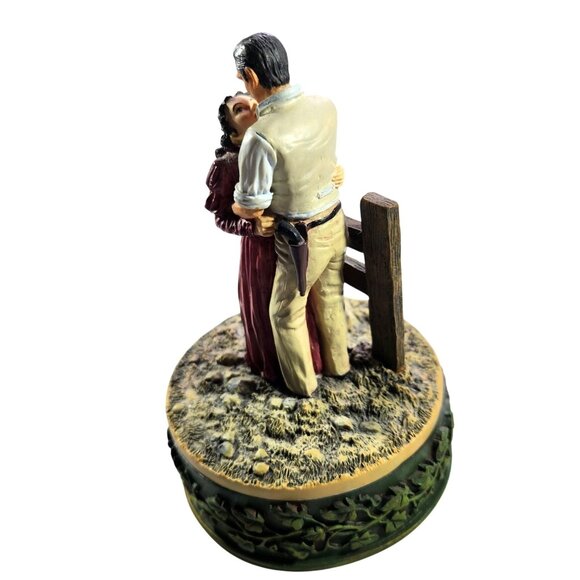 Music Box Gone With The Wind Rhett Scarlett trinket holder figurine romance - Picture 2 of 6